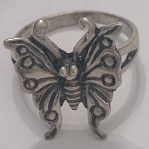 Vintage Silver Butterfly Ring